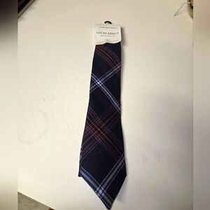 Men's New Lochcarron Scottish Tartan Tie - Navy and Red